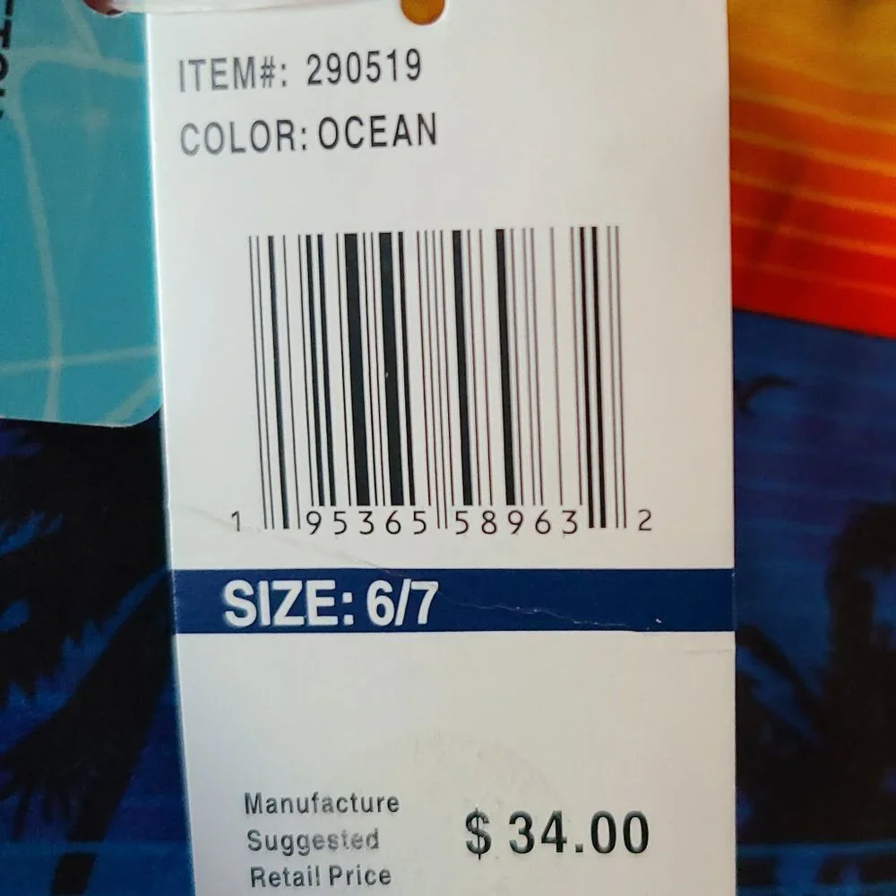 XEROXPOSUR SWIM SHORTS & GOGLES UPF 50 + OCEAN SHARK MOTIF SZ6/7